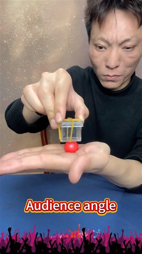 The red ball enters the airtight box.🤣🤣 #magic