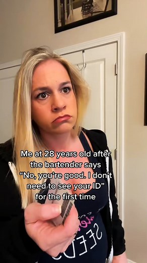 416K views · 1K reactions | I’m 33 now, but I remember thinking “do I already look over 30？” #bartender #ID #over30 | Michellebellexo | Facebook