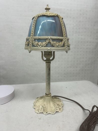 Antique Miller Slag Glass Lamp - Etsy