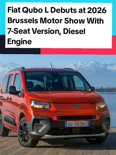 Fiat has introduced the new Qubo L, which is a revamped Doblo, Aimed at families, the model will arrive at dealerships early this year, The van will be offered with gas, diesel, and electric powertrains. #foryou #fiat #fiatqubo #fiatqubol #fiattiktok
