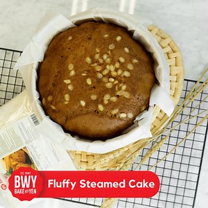 Love cakes that make you feel like you’re biting into clouds? Bake the ultimate fluffy sponge cake with our BWY Steamed Cake Mix! Get one now at https://bit.ly/bwy_retailstores Ingredients: 460gm Steamed Cake Mix 200gm eggs 130gm butter (melted) 120gm evaporated creamer 30gm water Method Mix eggs, evaporated creamer and water until well combined. Pour in Steamed Cake Mix and whisk until well incorporated. Gently fold in melted butter. Line an 8-inch bamboo steamer basket with parchment paper. Po