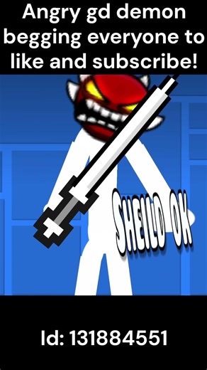 Angry Geometry Dash demon begging everybody to like and sub (Level ID: 131884551)