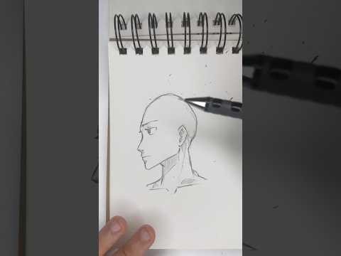 How to draw a manga face in profile easily