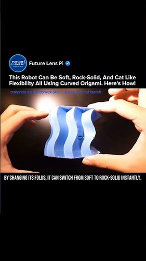 Curved Origami Robots Can Switch Between Soft and Hard Modes Instantly #origami #robot #shorts #tech
