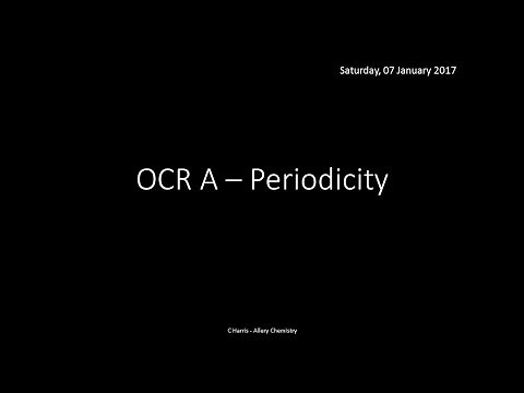 OCR A 3.1.1 Periodicity REVISION