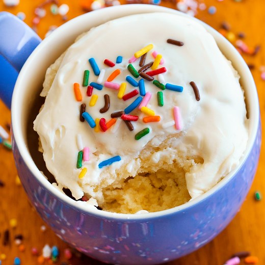 Vanilla Mug Cake - The BEST Recipe (Microwave or Oven!)