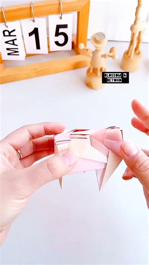 Aesthetic Origami Cube Design ✨ | Cute Paper Craft #OrigamiCube #DIYOrigami #PaperArt