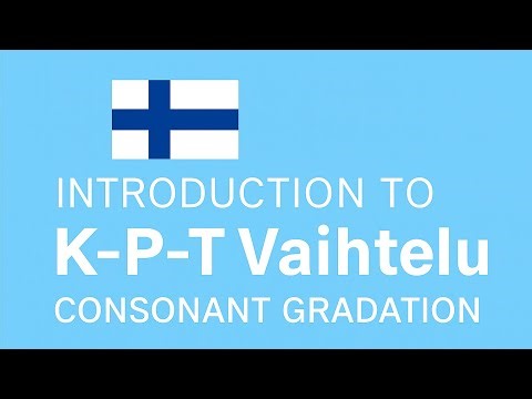 Introduction to Consonant Gradation in Finnish | K-P-T Vaihtelu Explained (lesson 09)