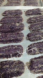 131K views · 863 reactions | Ube long sugar cookies recipe Ingredients  3 kilo 3rd flour 1,750g light brown sugar 80g baking powder 15g iodized salt 2 tbsp vanilla extract 1/2 Tbsp food color Ube violet 150g margarine 6 cups water White sugar for coating Bake 190°c for 15 minutes Thank you #indayjonnatinapay #ubesygarcookies | Inday Jonna Tinapay | Facebook