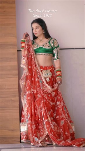 Tanvi Thakur on Instagram: "The Angi blouse (or angia/angiya) is a traditional Indian bodice dating back to the 19th century, originating as an early, short-sleeved or sleeveless blouse worn from bust to waist, often tied at the back. Rooted in the culture of Rajasthan and Gujarat, it was traditionally crafted from materials like cotton, muslin, or silk to provide a fitted, modest layer. The blouse is the very first form of blouse desinged in history and is back in fashion in 2025 And ruling the