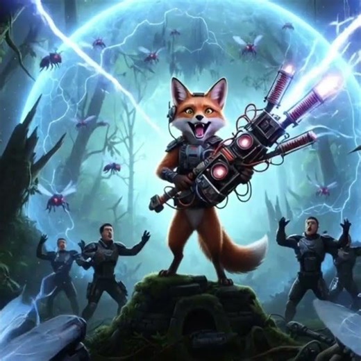 Alien bees stormed the jungle at lightning speed… but the fox’ successful,,, Upcoming!” #storynest