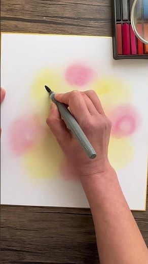 【100円パステル】と筆ペンで簡単可愛い寄せ書き色紙作っちゃおう！【お子様でも安心】#shorts