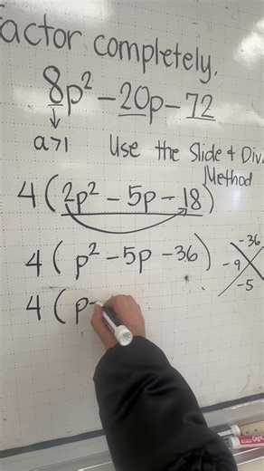 Factoring using slide and divide method #mathematics #tutorial #fypシ | Titser Gaming
