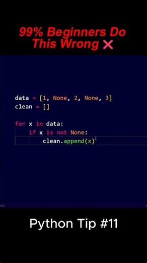 Python tip for beginners | Stop using loops to clean lists!