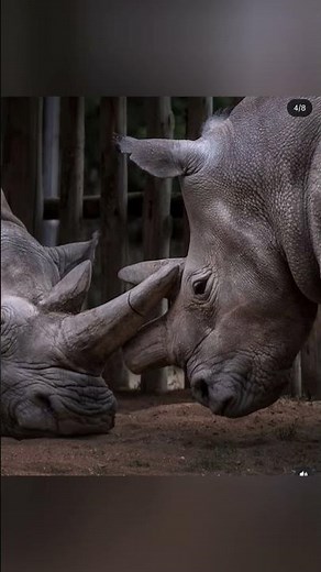 Only about two northern white rhino left in the world both are female 💔