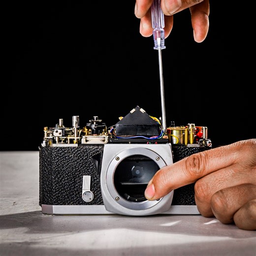 Full restoration of an old vintage film camera