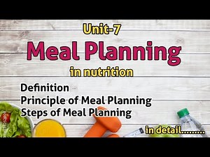 Meal Planning | Menu Planning | Menu Planning in Nutrition | Meal Planning in Hindi |