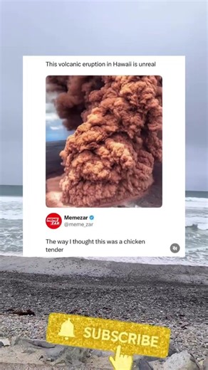 Hawaii Volcano Eruption Looks Like Fast Food 🍗😭 #fypシ #shorts