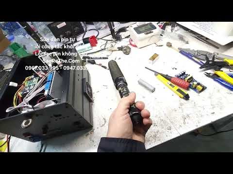 Repairing self-defense flashlights: power switch malfunction, battery charging failure.