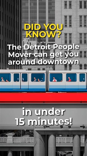 Did you know? You can see the BEST of Downtown Detroit in under 15 minutes aboard the Detroit People Mover! Glide past stadiums, restaurants, parks, art and sweeping skyline views … all in one ride. It’s a bucket-list Detroit experience you won’t want to miss. ✔️🪣 Start your adventure, check it off the list, and see the city like never before. #DetroitPeopleMover #ExploreDetroit #BucketListDetroit #DowntownDetroit | Detroit People Mover