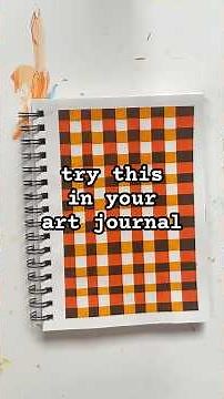 How to Make Gingham with Tempera Paint Sticks | Fall Art Journaling Challenge Day 23 #dailyart