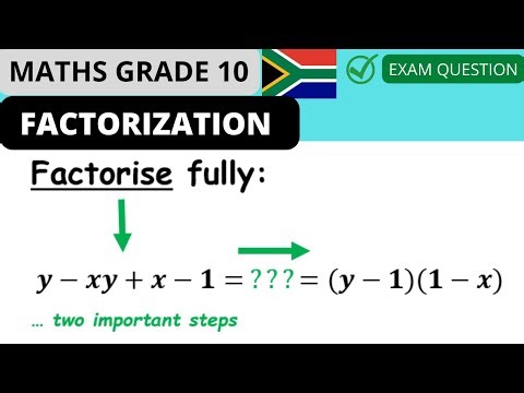 Factorization (Grouping) | Grade 10