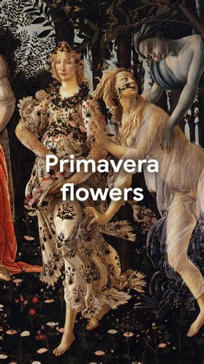 What theme links the flowers in Primavera by Botticelli? Drop a 🌸 in the comments if you guessed before the end of the video. Click the link in bio for more on this springtime masterpiece 💐 🏛️ Partner mentioned: Uffizi Gallery #Flowers #Botticelli #Spring
