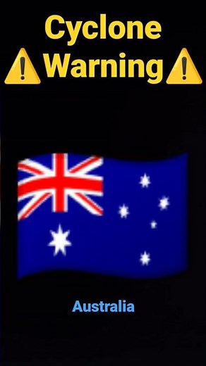 Cyclone warning in Australia