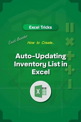 How to Create an Auto-Updating Inventory List in Excel #excel #shorts #exceltips #exceltricks