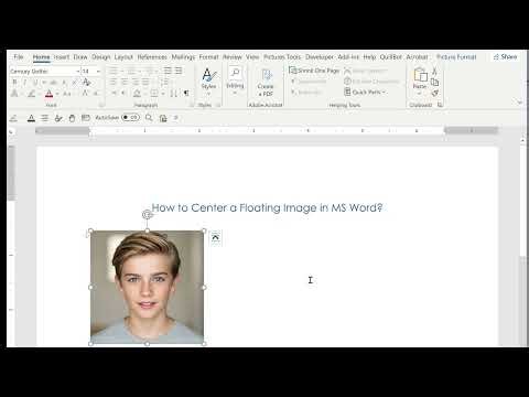 How to Center a Floating Image in MS Word