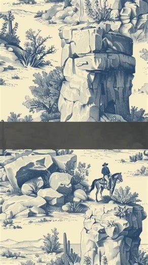Western Cowboy Country Wallpaper, Wild West Funky Vintage Design, Boho Rodeo Horse Cacti Nature Desert: the Milt - Etsy