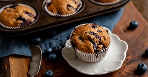 Homemade Banana Blueberry Muffins Recipe - Hostess At Heart
