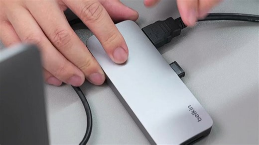 贝尔金（BELKIN）Type-C扩展坞 高效7合1拓展 iPad苹果电脑转接 PD供电100W 笔记本HDMI投屏 USBSD读卡 AVC009-V2