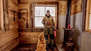 379K views · 5.2K reactions | Installing a Wood Stove and Oak Flooring in an Off Grid Tiny Log Workshop. | Beautiful Cabin | Facebook