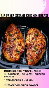Air Fryer Sesame Chicken Breast Crispy, Sticky, and Packed with Sweet-Savory Flavor If you’re craving that classic sesame chicken flavor but want to keep things simple and healthy, this Air Fryer Sesame Chicken Breast recipe hits the spot. You’ll get tender, juicy chicken bites with a crisp coating, all tossed in a glossy sesame sauce that’s sweet, tangy, and full of umami. It’s perfect for weeknight dinners or meal prep — and ready in under 25 minutes! Ingredients You’ll Need : For the Chicken 