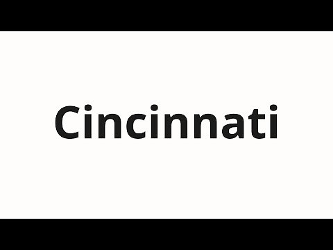 How to pronounce Cincinnati