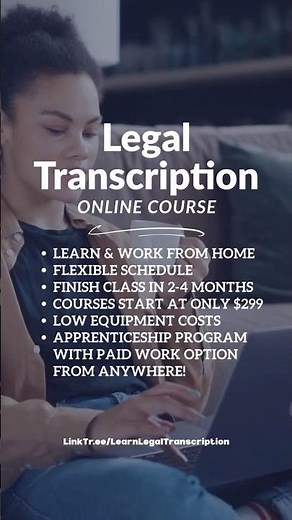 🚨 Legal transcriptionists are in demand and YOU can be one!