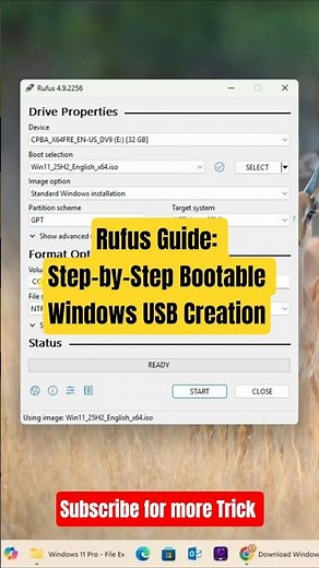 How to Create a Bootable Windows 11/10 USB Drive with Rufus (2026) 🚀🖥️#ytshorts #shortvideo #windows