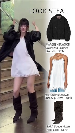 Look Steal Inc • K-pop Fashion Source on Instagram: "ILLIT Minju wearing an @margesherwood_official outfit! #illit #minju #kpopfashion"