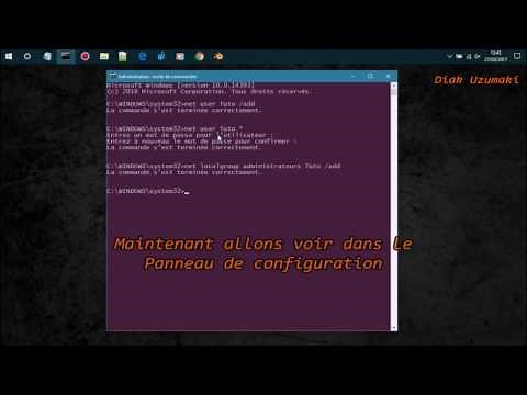 Créer un compte d'utilisateur local: [avec l'invite de commande] - Windows 10