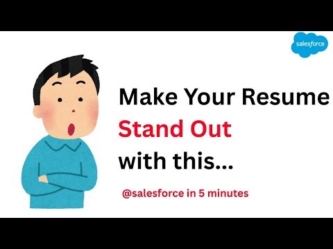 How to Build a Resume That Gets Noticed || Salesforce Developer