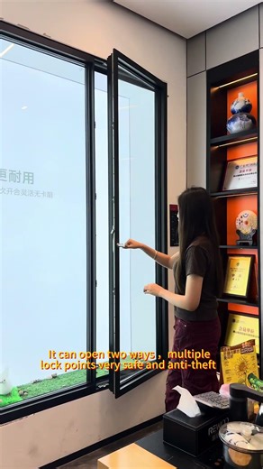 Multiple locking system ensures superior airtightness and sound insulation #aluminumwindows #windows