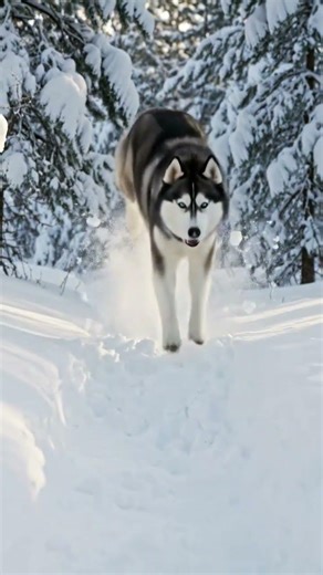 Husky dog jump