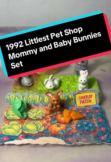 1992 Littlest Pet Shop Mommy and Baby Bunnies Set Overview