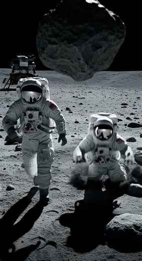 Astronauts running away from an asteroid on a high speed chase #space #asteroid #NASA