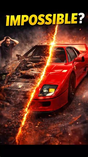 Nobody Believed This Ferrari F40 Could Be Saved... Watch This #shorts