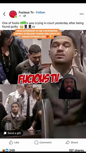Sean GATHRIGHT In The Courtroom Crying After Jury Finds Him GUILTY In Foolio M*DER Case 💔😳 #greenscreen #seangathright #foolio #juliofoolio