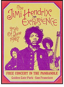 Jun 25, 1967: Jimi Hendrix at Golden Gate Park San Francisco, California, United States | Concert Archives