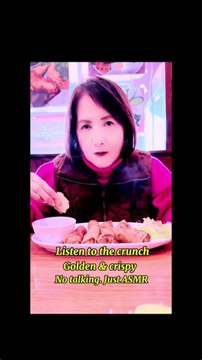 Crunchy Spring Rolls ASMR | No Talking Eating Sounds