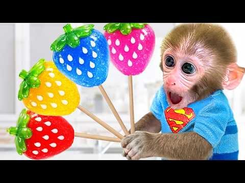 Monkey Baby Bon Bon and a puppy conduct an experiment, turn into giants, and must face a UFO